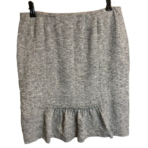 Canadian Designer 100% Linen Skirt, 10, Slow Fashion Minimalist Ruffle - Picture 9 of 16